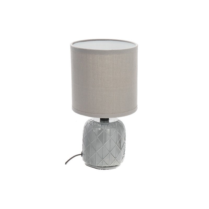 Ceramic Table Lamp With Shade (Tetra) (Gray) - Mycitystee