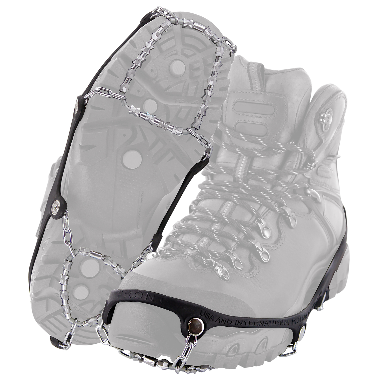 Yaktrax Diamond Grip Unisex Rubber/Steel Snow and Ice Traction Black W 7.5-10/M 6.5-9 Waterproof 1 p - Mycitystee