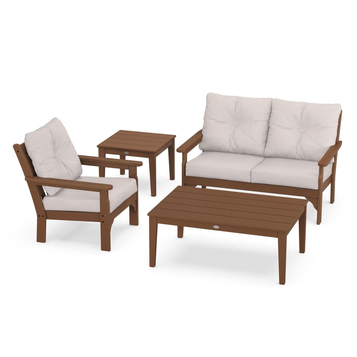 POLYWOOD Vineyard 4-Piece Deep Seating Set w/ Side Table - Mycitystee