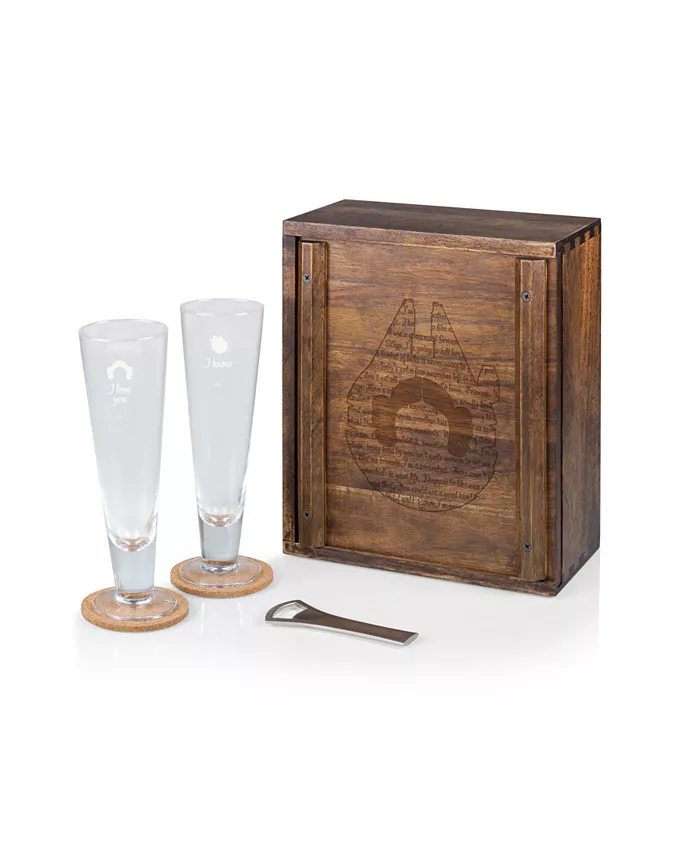 Legacy Star Wars Han and Leia Beverage Glass Gift Set， 6 Pieces - Mycitystee