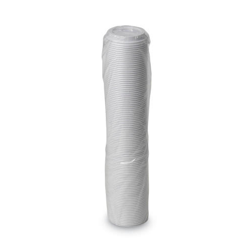 Dome Drink-Thru Lids， Fits 10 oz to 20 oz Dixie Paper Hot Cups， White， 100/Pack (D9542PK) - Mycitystee