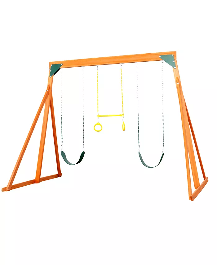 Creative Cedar Designs Trailside Cedar Backyard Swing Set Kit - Mycitystee