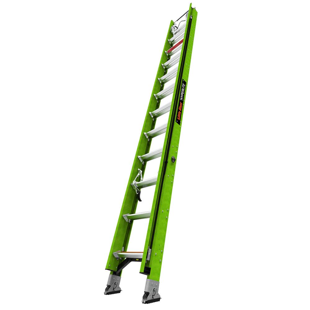 HyperLite 24 Ft. - IAA Fiberglass Extension Ladder w/ CH, V-Rung and Claw - Mycitystee