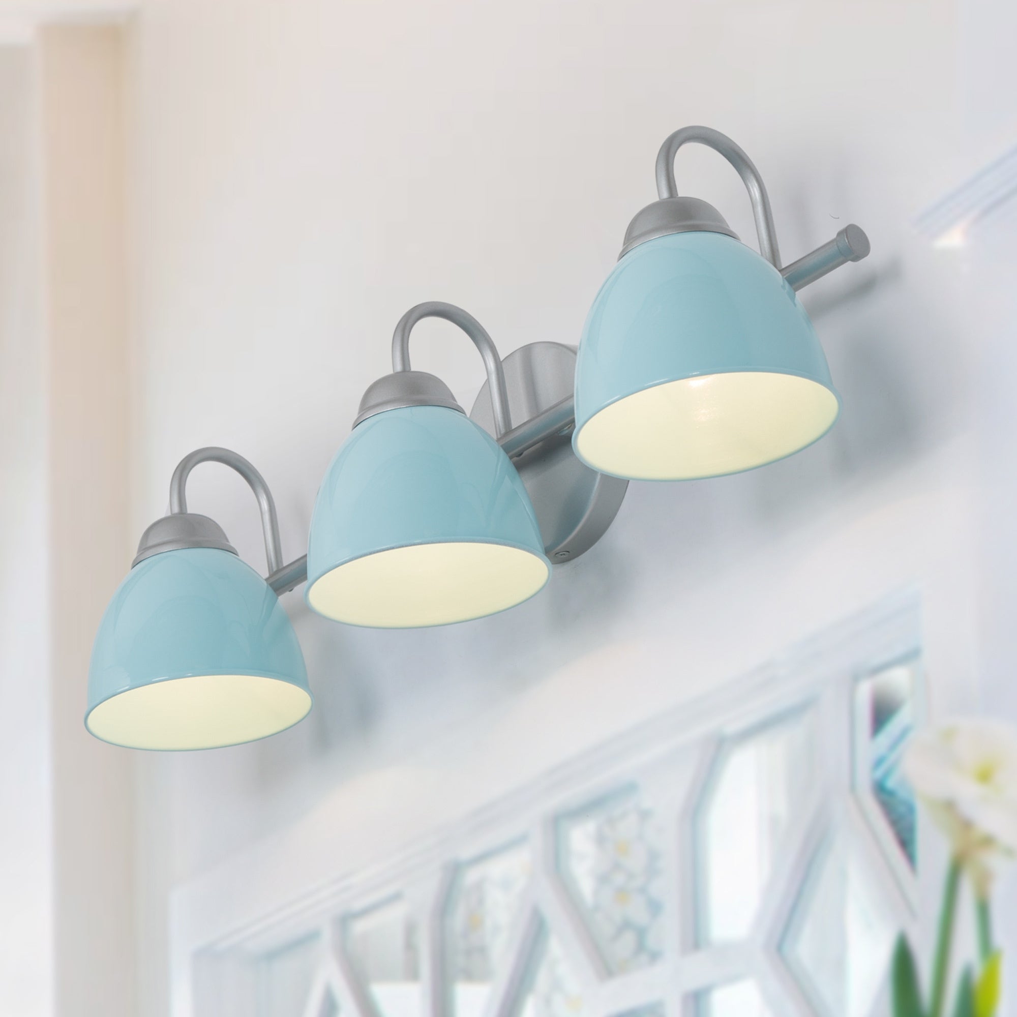 3-light Bathroom Vanity Light with Metal Shade for Powder Room - Mycitystee