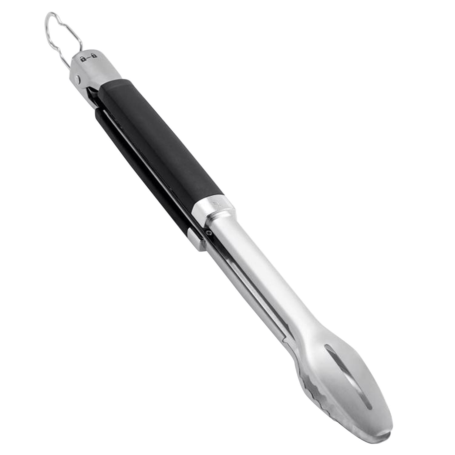 Weber Precision Stainless Steel Black/Silver Grill Tongs 1 pc - Mycitystee
