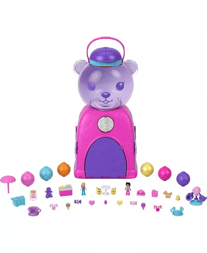 Polly Pocket Travel Toys， Gumball Bear Playset， 2 Dolls and Accessories - Mycitystee