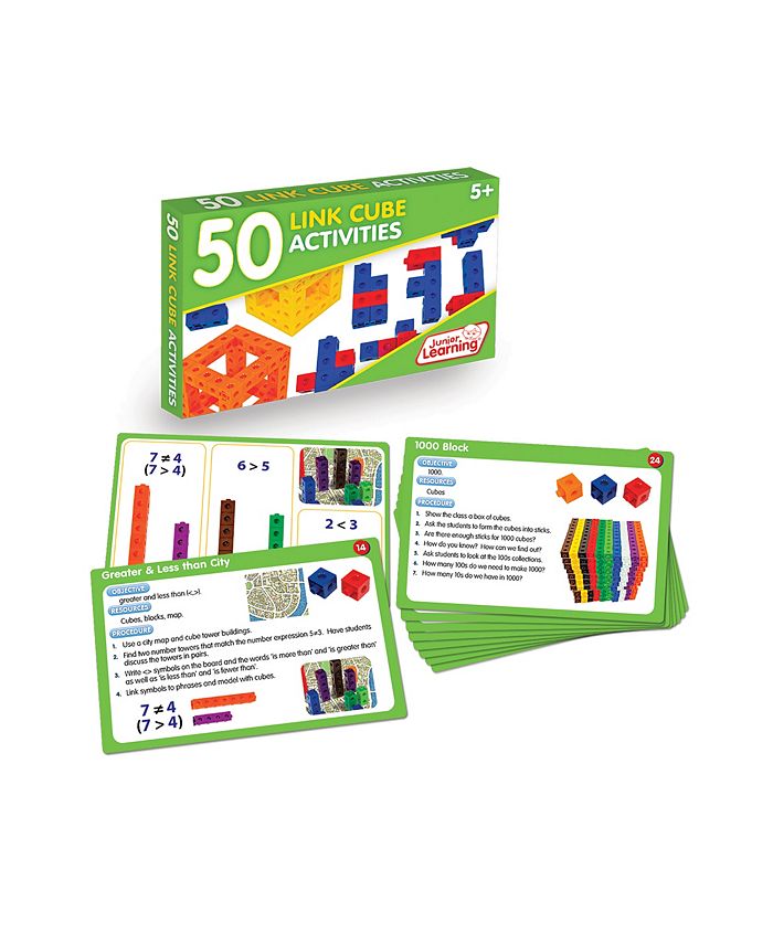Junior Learning 50 Link Cube Activities Learning Set - Mycitystee