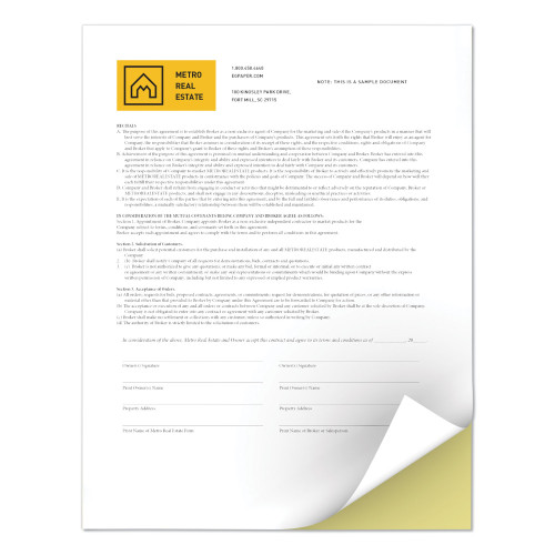 Xerox Revolution Digital Carbonless Paper， 2-Part， 8.5 x 11， Canary/White， 5，000/Carton (3R12420) - Mycitystee