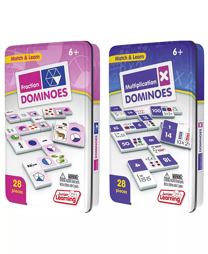Junior Learning Fraction Multiplication Dominoes Game - Set of 2 - Mycitystee