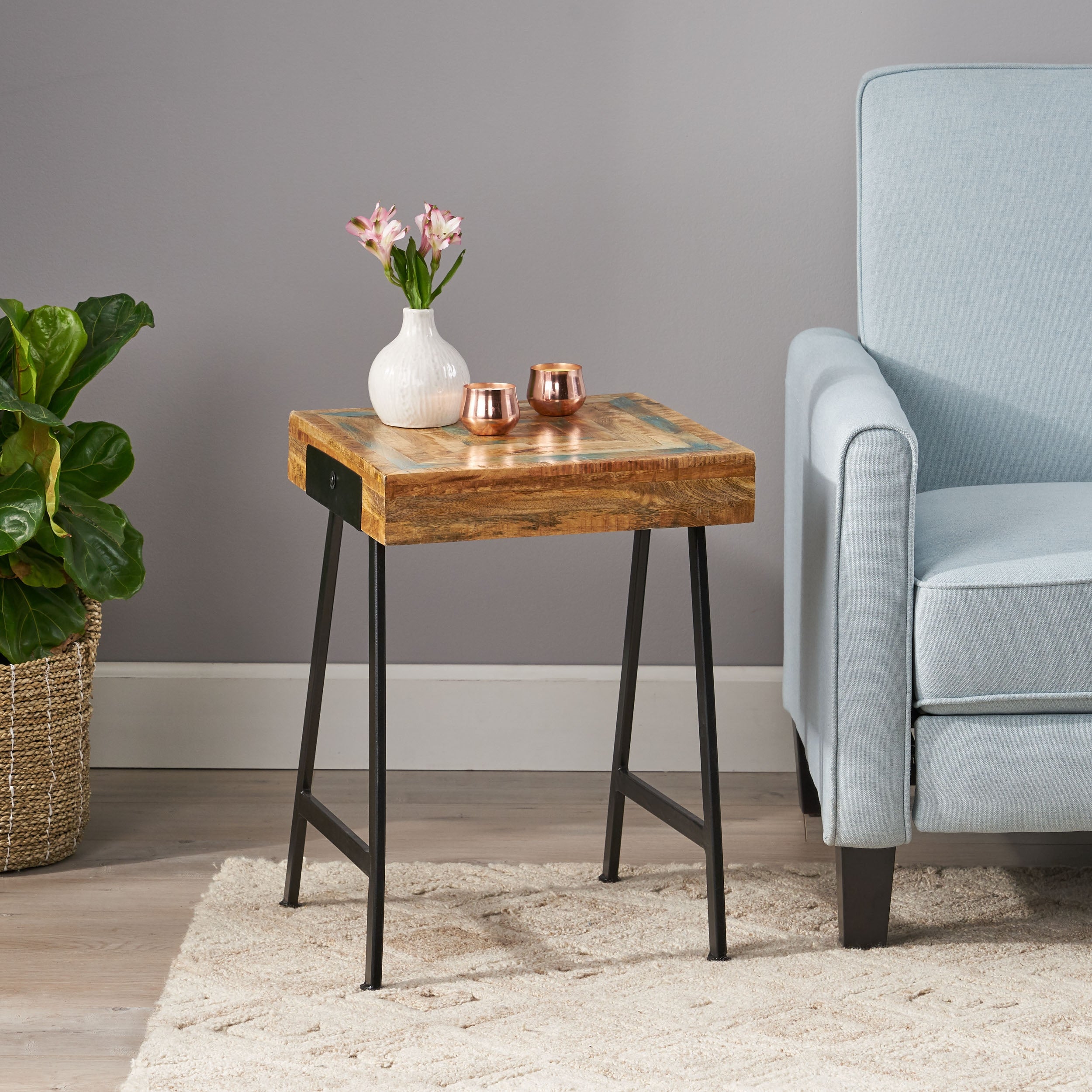 McMullen Mango Wood End Table by Christopher Knight Home - Mycitystee