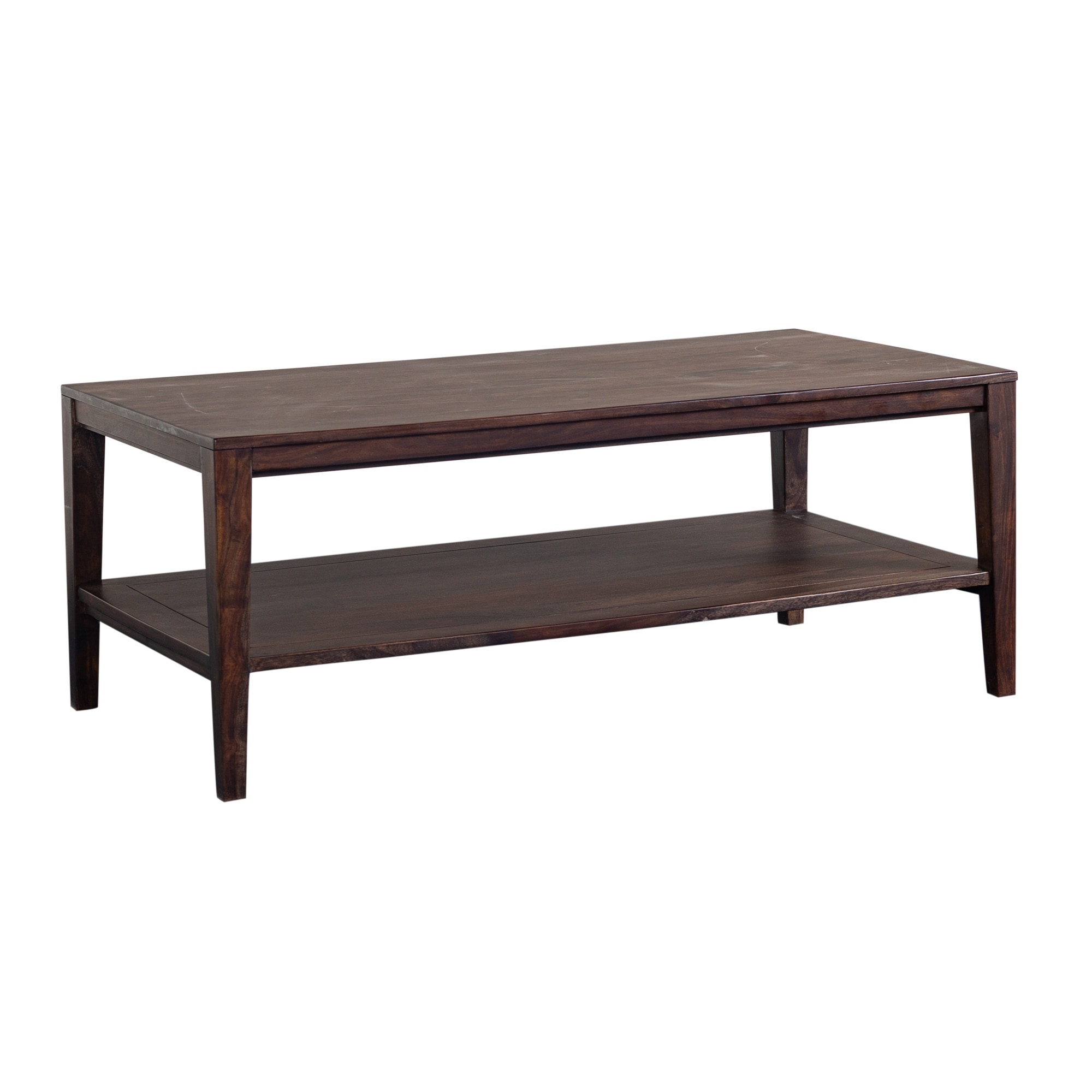 Porter Designs Fall River Solid Sheesham Wood Coffee Table， Gray - Mycitystee