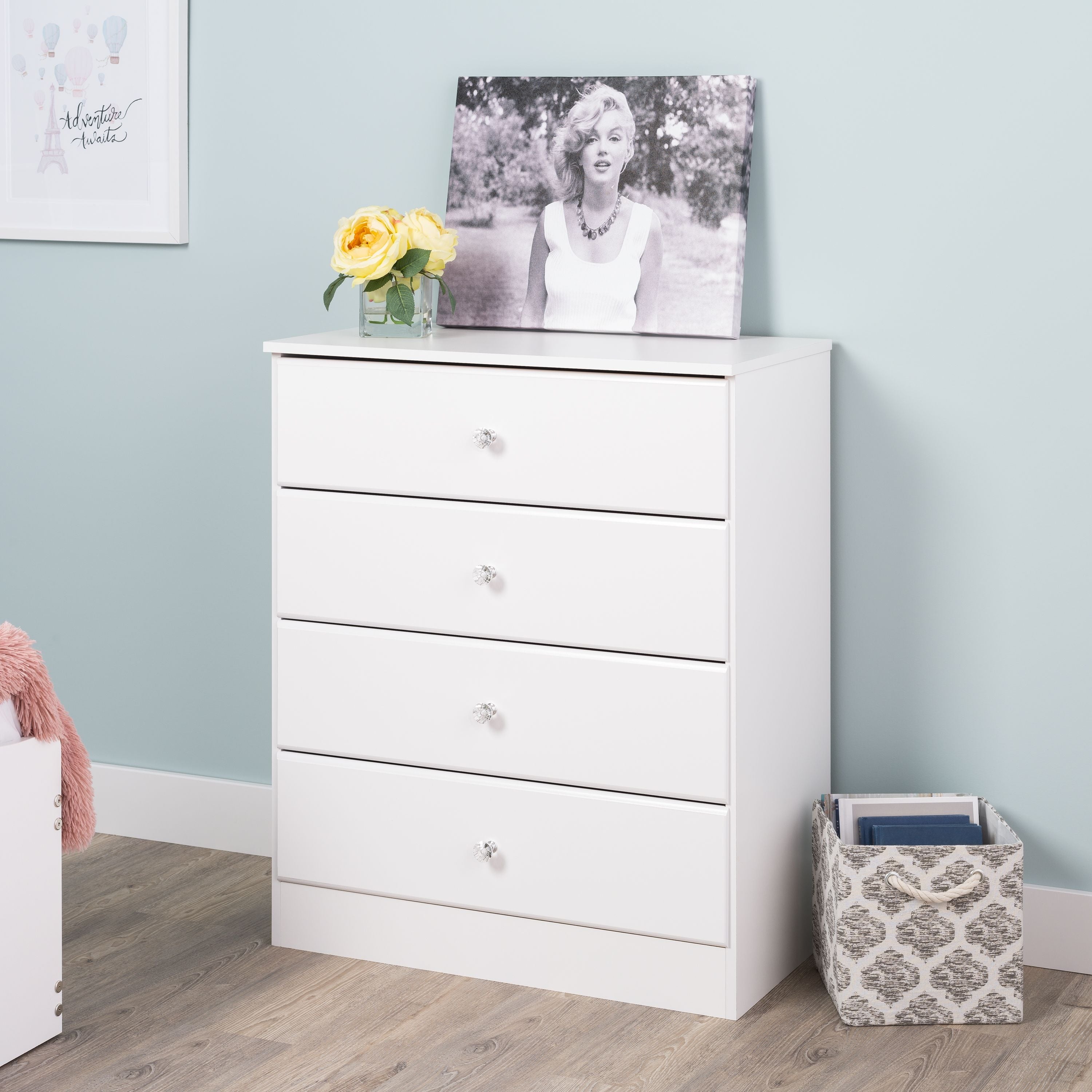 Global Pronex Astrid Modern 4-Drawer Vertical Chest - - 35853051 - Mycitystee