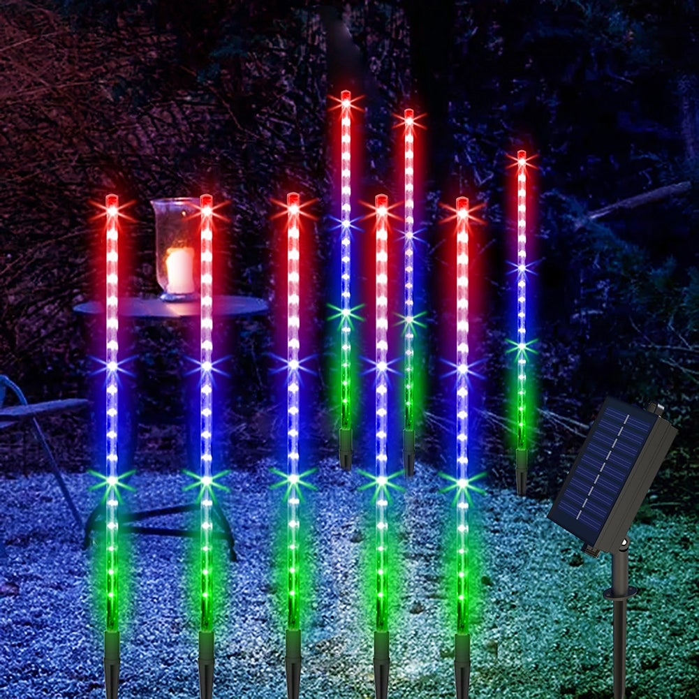 LED Solar Lights Meteor Shower Rain String Lights with Solar Panel - Mycitystee