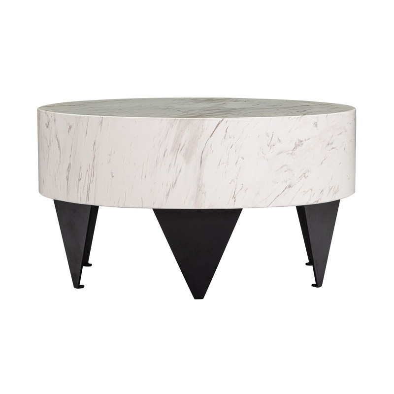 Mimi White Marble Coffee Table - Mycitystee