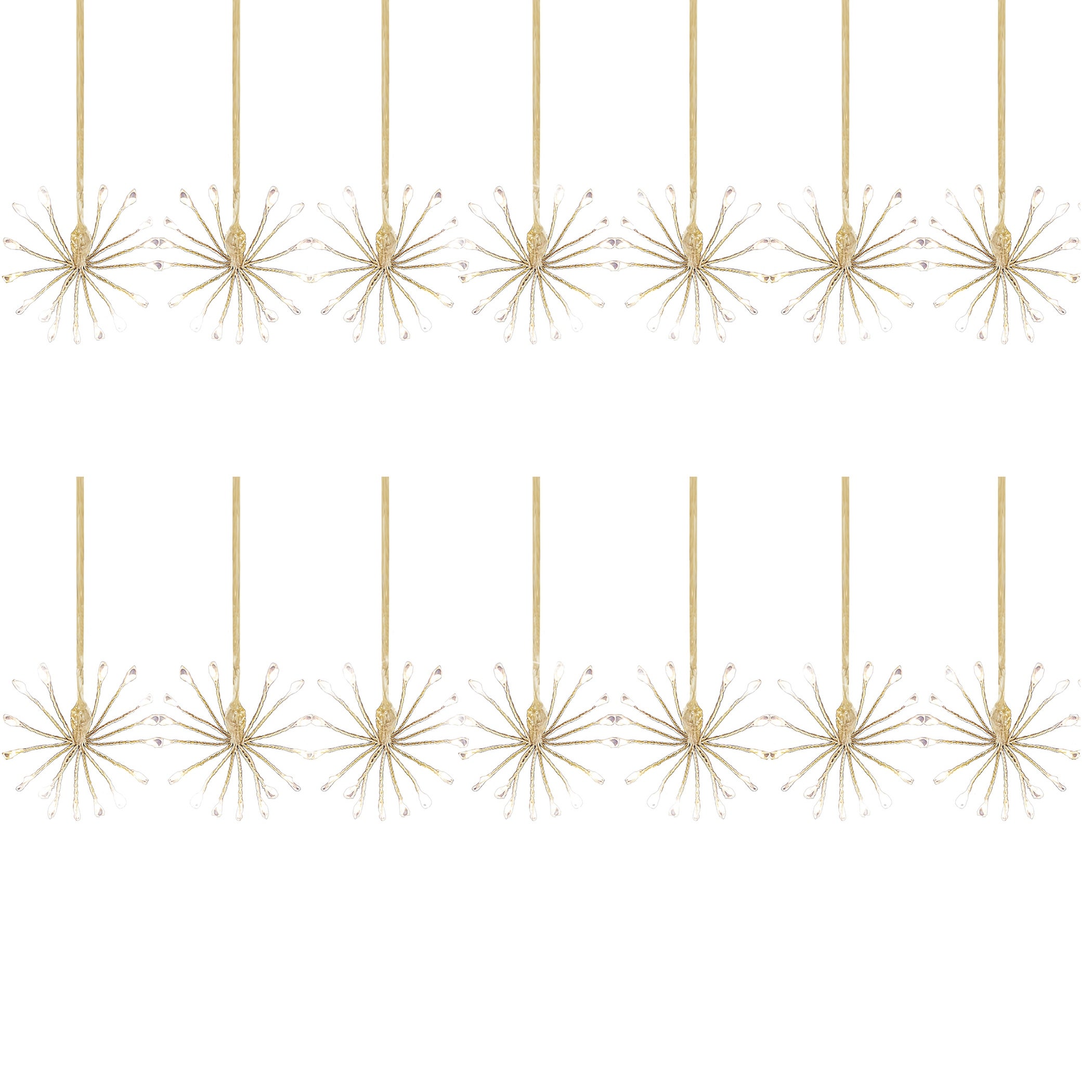 10 Solar Powered Starburst String Lights - 6.250 x 4.500 x 2.880 - Mycitystee