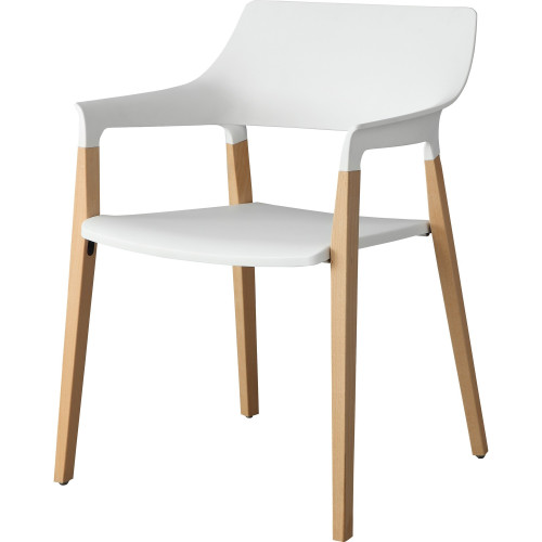 Lorell Wood Legs Stack Chairs (42960) - Mycitystee