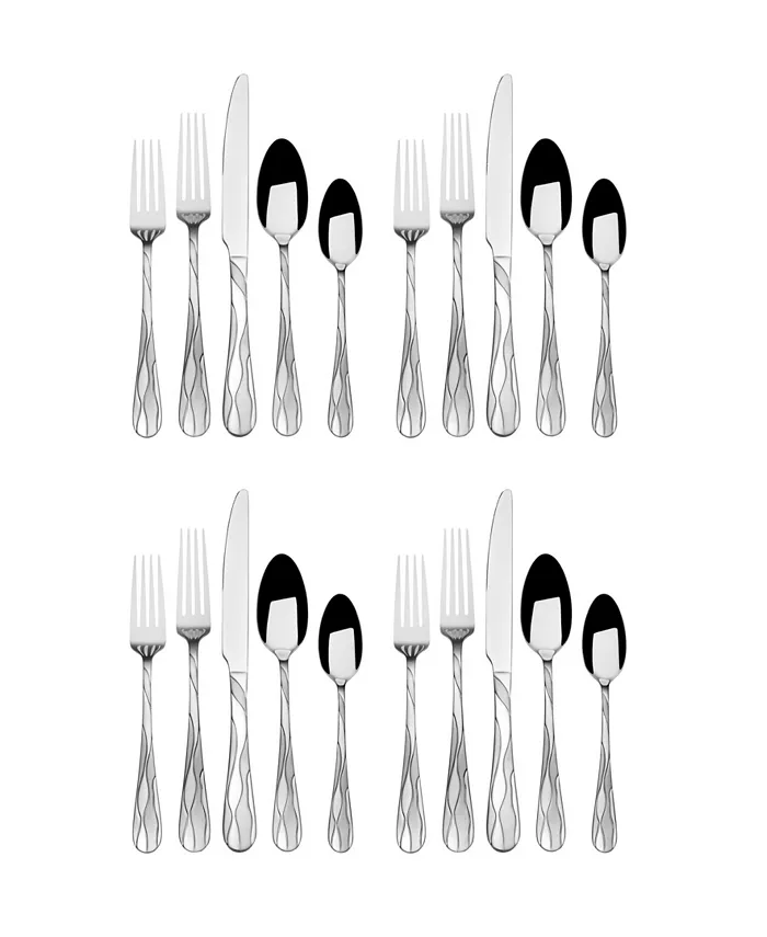 International Silver Santorini 20 Piece Flatware Set， Service for 4 - Mycitystee