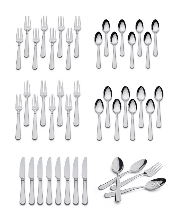 Chefs Harlow 18 10 Stainless Steel 44 Piece Flatware Set， Service for 8 - Mycitystee