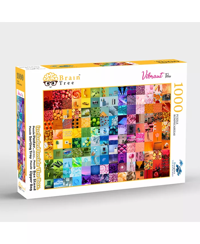 Brain Tree Games Vibrant Tiles 1000 Piece Jigsaw Puzzle - Mycitystee