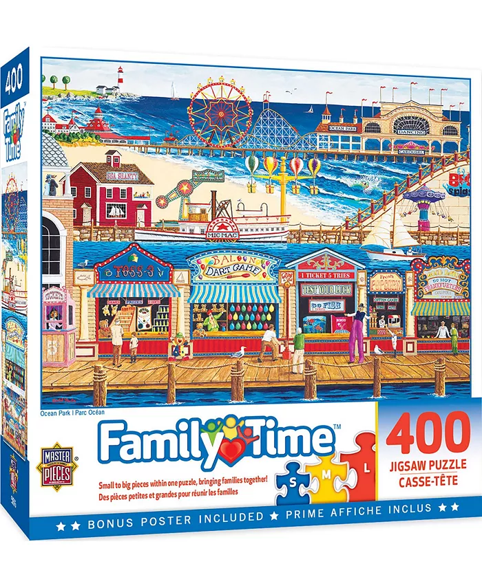 MasterPieces Puzzles Family Time - Ocean Park 400 Piece Puzzle Adult Jigsaw Puzzle - Mycitystee