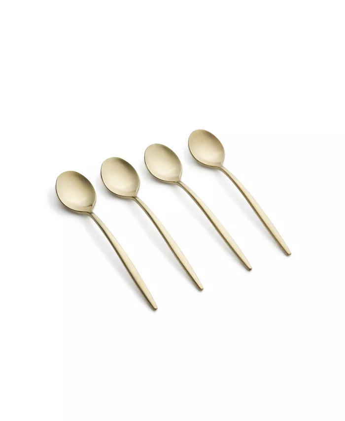 Cambridge Silversmiths Gaze Champagne Satin Demi Spoon Set， 4 Piece - Mycitystee