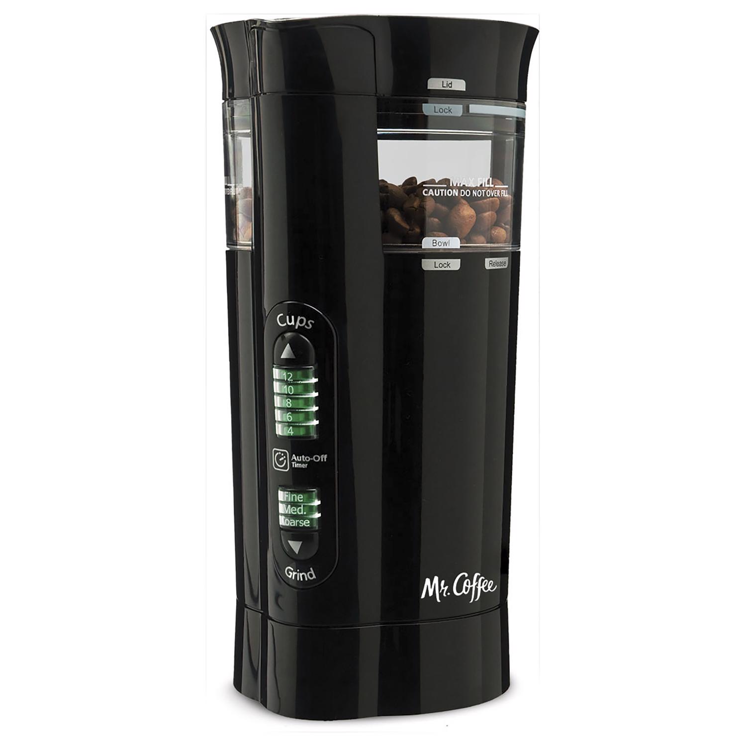 Mr. Coffee Black Plastic 12 cups Coffee Grinder - Mycitystee