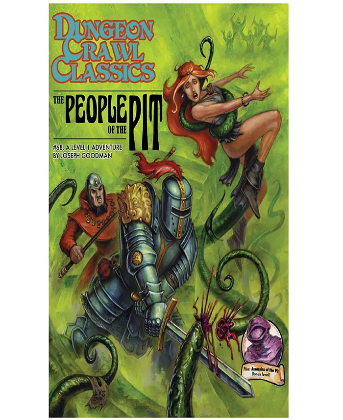 Goodman Games Dungeon Crawl Classics Level 1 Adventure 68 the People of the Pit Role Playing Game Book - Mycitystee