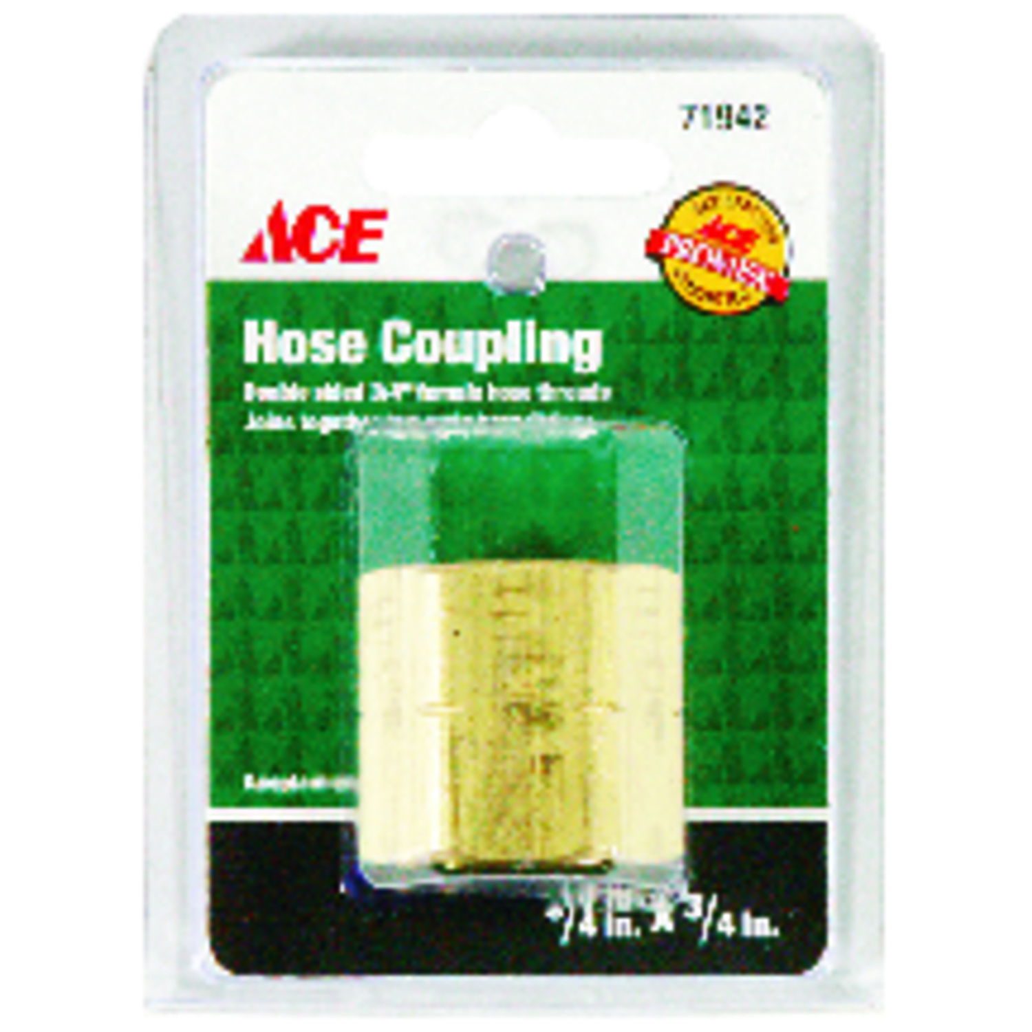 Ace 3/4 in. FHT x 3/4 in. FHT in. Brass Threaded Female Hose Adapter - Mycitystee