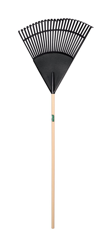 UnionTools 66.75 in. 24 Tine Poly Leaf Rake Wood Handle - Mycitystee