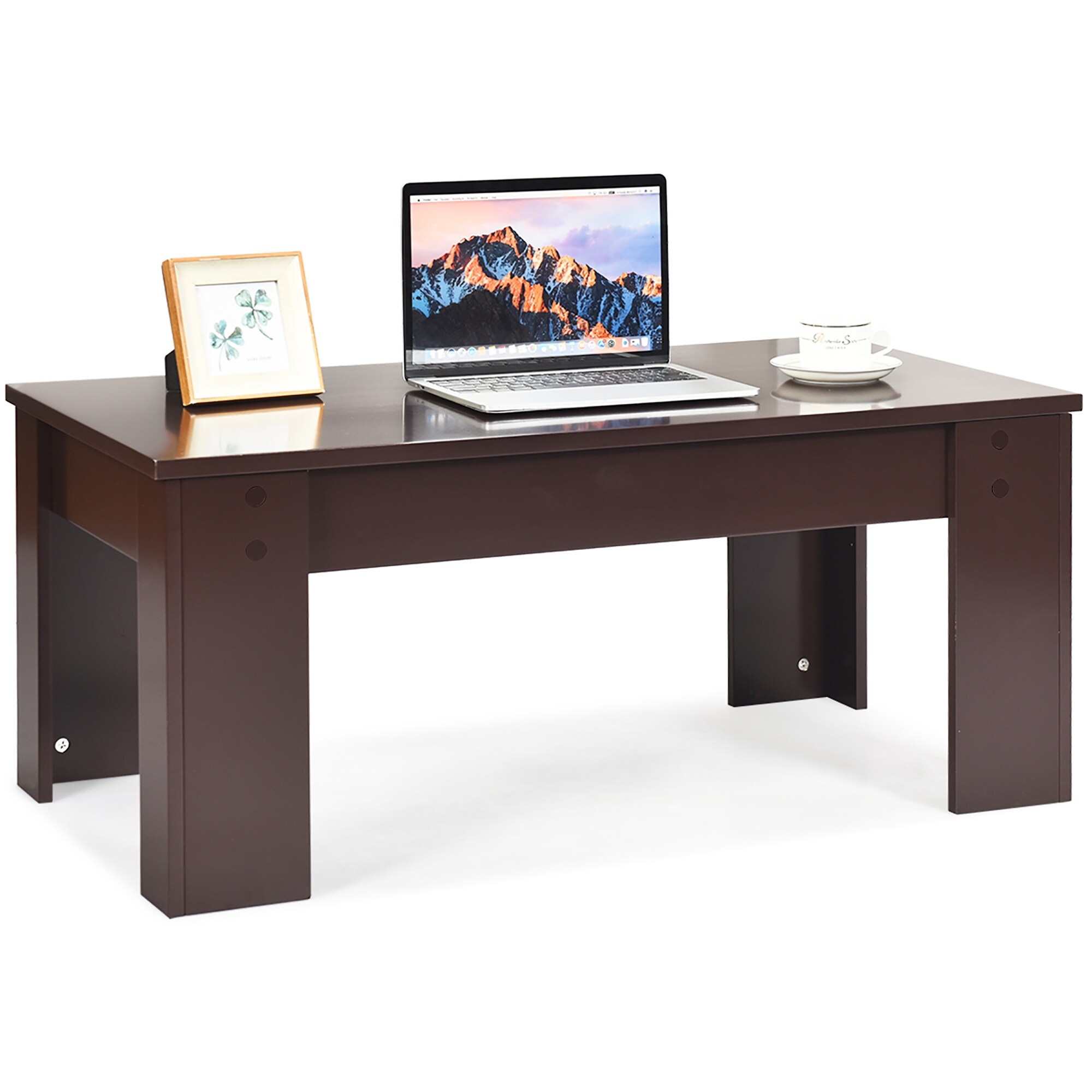 Costway Lift Top Coffee Table Pop-UP Cocktail Table w/Hidden - See Details - Mycitystee