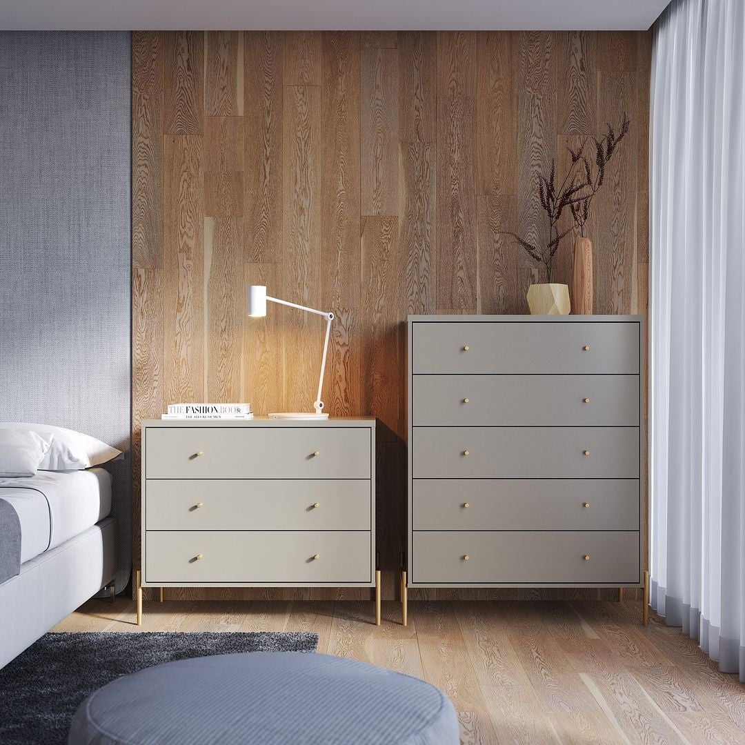 Manhattan Comfort Jasper Full Extension Tall Dresser and Classic Dresser Set of 2 - - 36787655 - Mycitystee