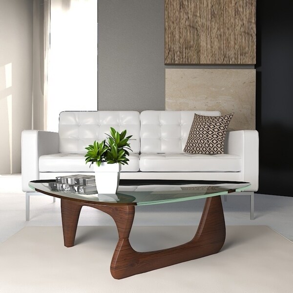LeisureMod Imperial Triangle Tempered Glass Coffee Table - Mycitystee