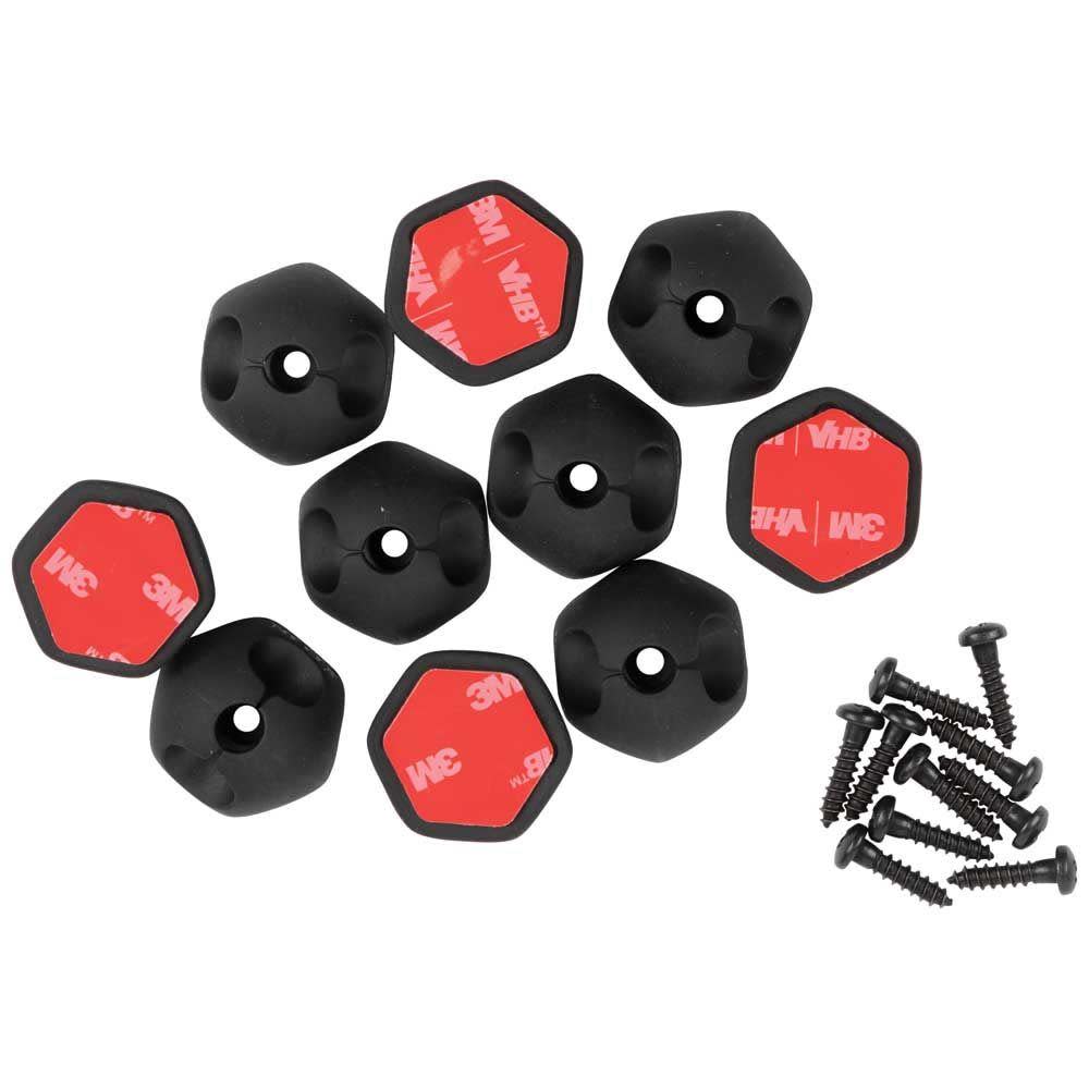 Klein Tools Self Stick 1 Slot Cable Clips 10pk - Mycitystee