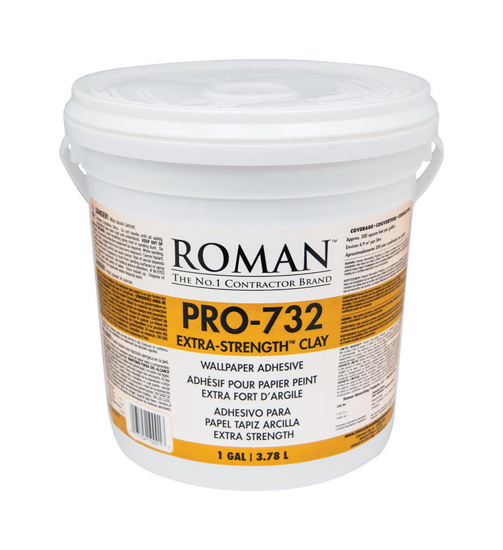 Roman PRO-732 Extra Strength Clay/Modified Starches Adhesive 1 gal - Mycitystee
