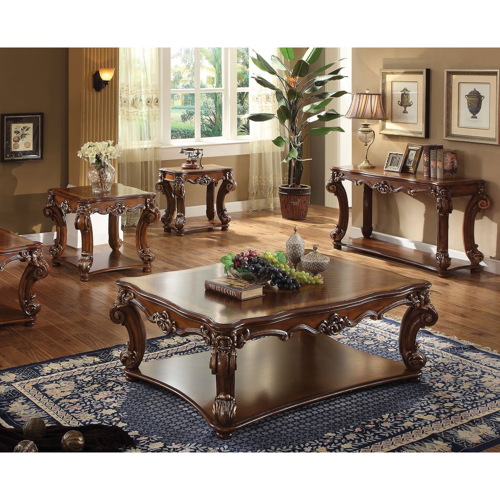 ACME Vendome Coffee Table (Rectangular)， Cherry - Mycitystee