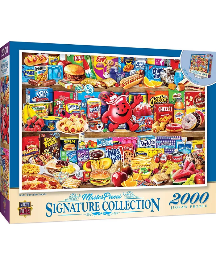 MasterPieces Puzzles Signature - Kids' Favorite Foods 2000 Piece Adult Jigsaw Puzzle - Mycitystee