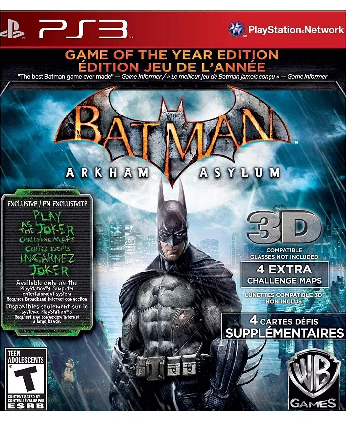 Warner Bros. Batman Arkham Asylum: Game of the Year (Greatest Hits) - PlayStation 3 - Mycitystee