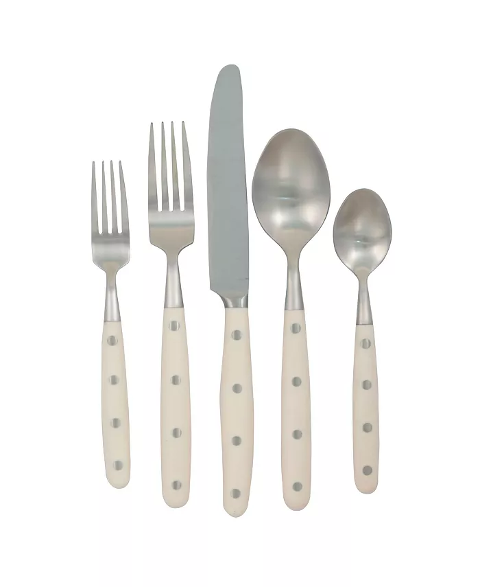 Ginkgo Lyon Flatware 20 Piece Set， Service for 4 - Mycitystee