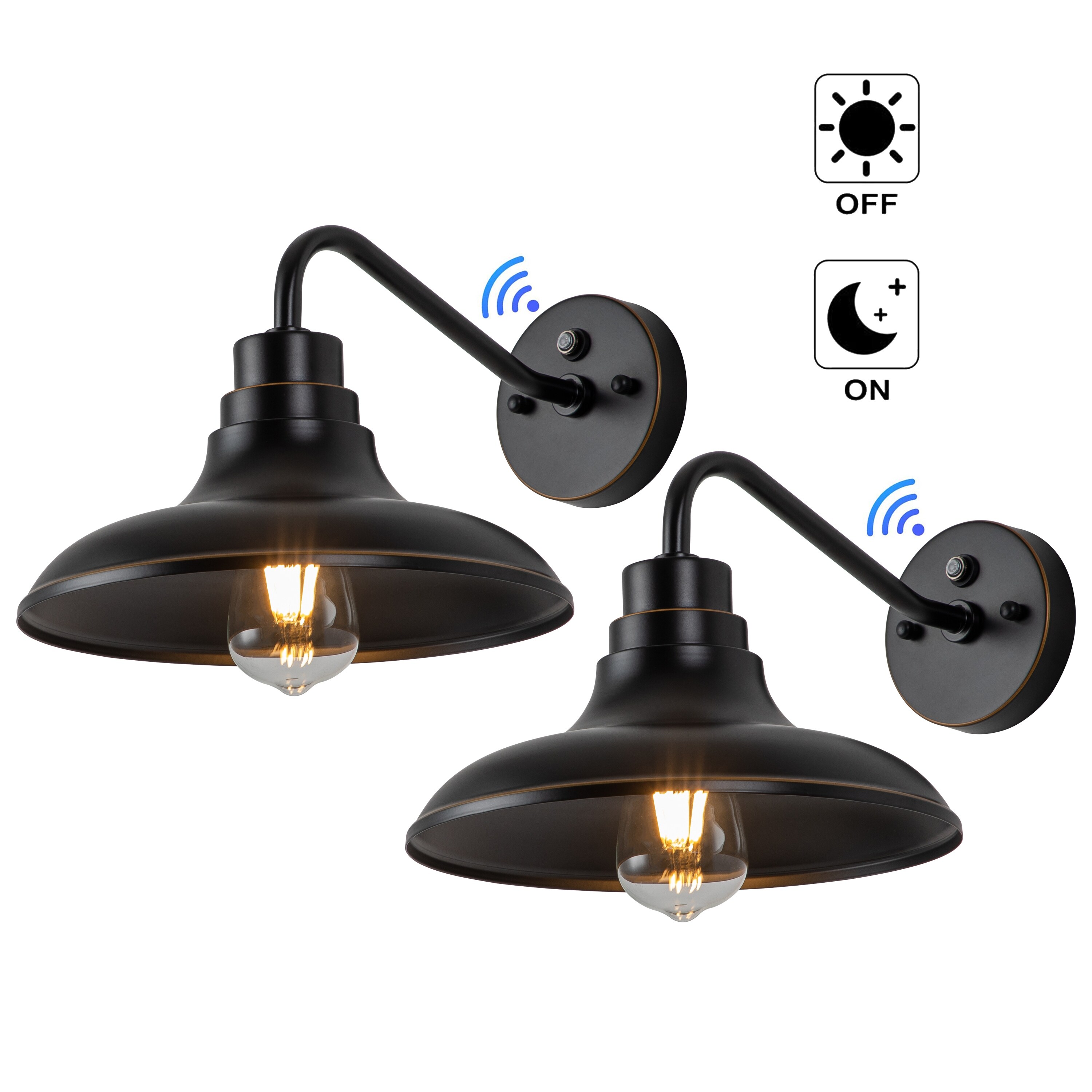 1-Light 2-Pack Black Dusk to Dawn Outdoor Barn Light Shopping - The Best Deals on Outdoor Barn Lights | 40423573 - Mycitystee