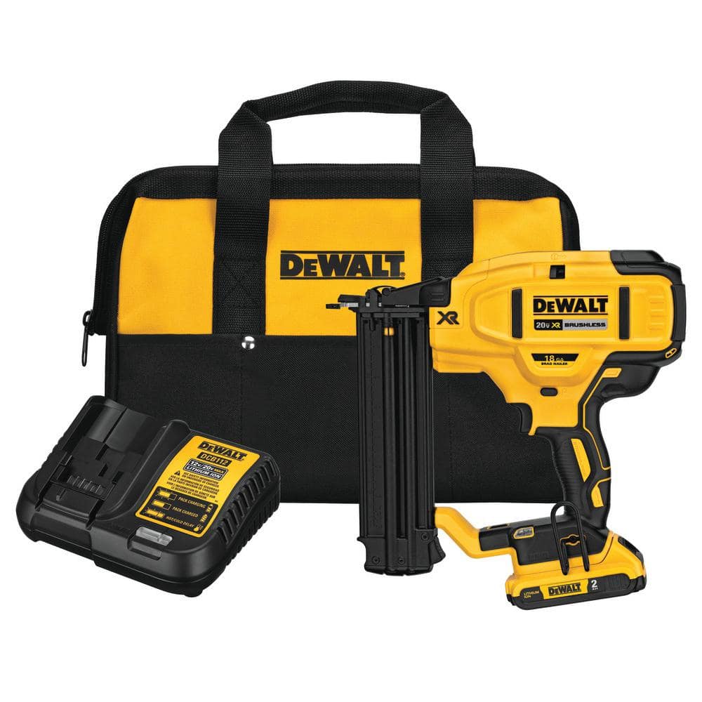 DEWALT 20V MAX XR Lithium-Ion 18-Gauge Cordless Brad Nailer Kit DCN680D1 - Mycitystee