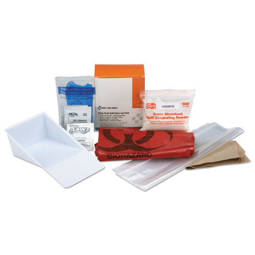 First Aid Only BBP Spill Cleanup Kit， 3.63 x 2.25 x 4.31 (21760) - Mycitystee