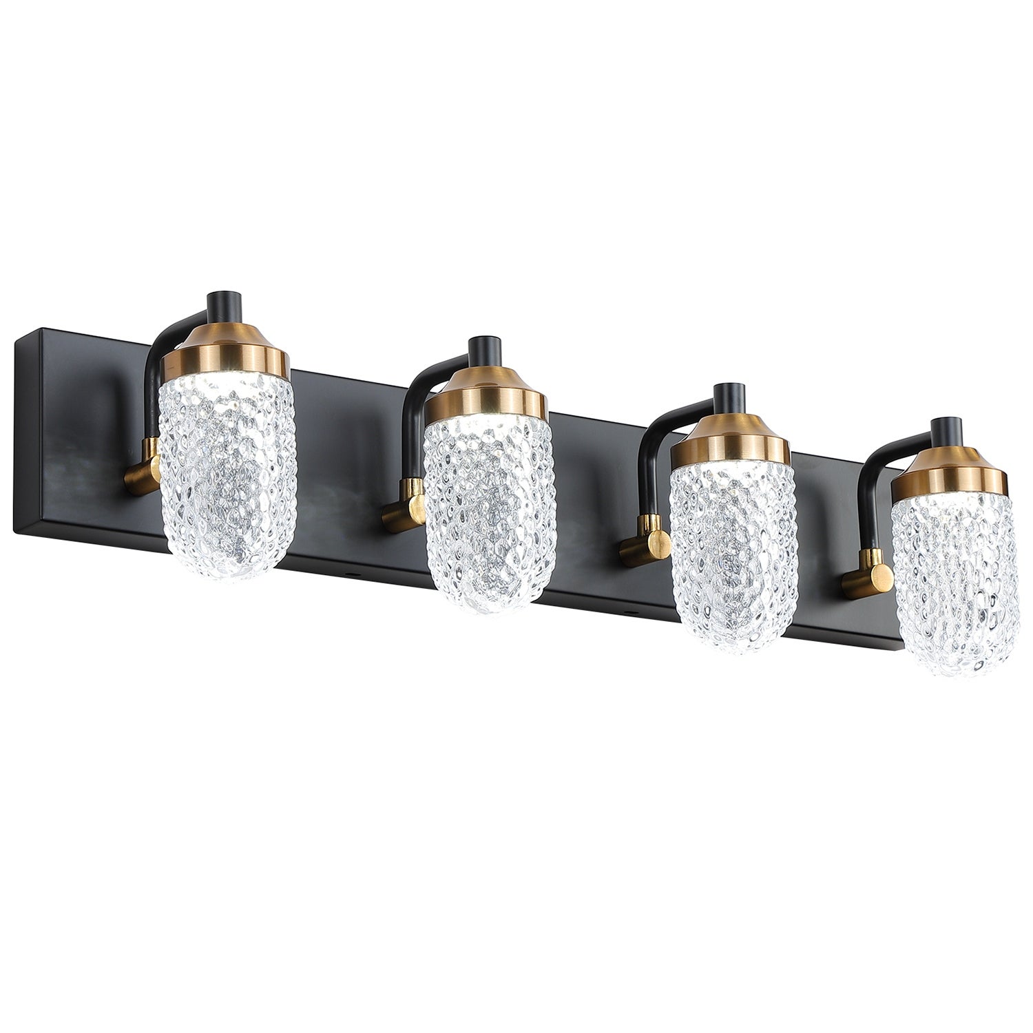 4-Lights Crystal Vanity Lights for Bathroom Wall Light Fixture - Mycitystee