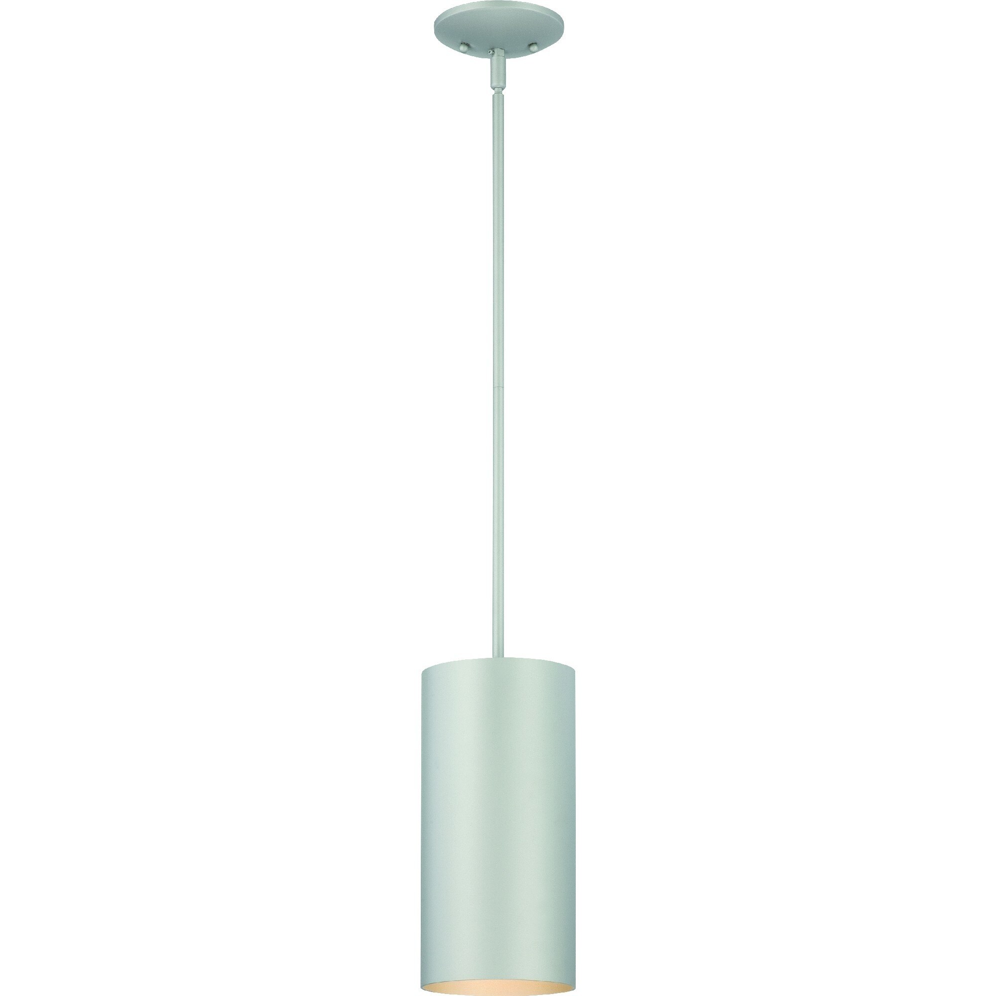 Volume Lighting 1-Light Silver Gray Aluminum LED Cylinder Pendant - Mycitystee