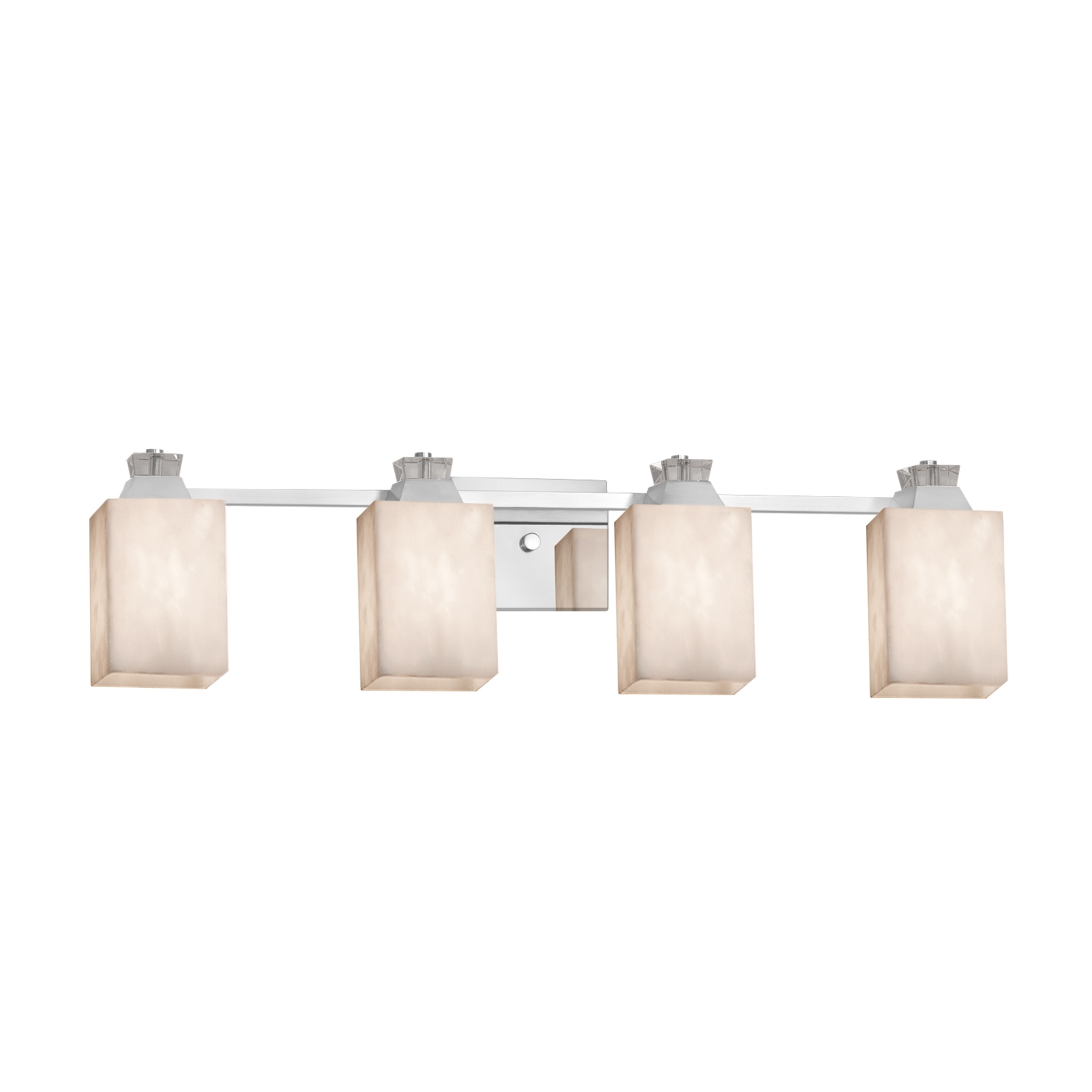 Justice Design Clouds Ardent 4-light Polished Chrome Bath Bar， Clouds Square w/ Flat Rim Shade - Mycitystee