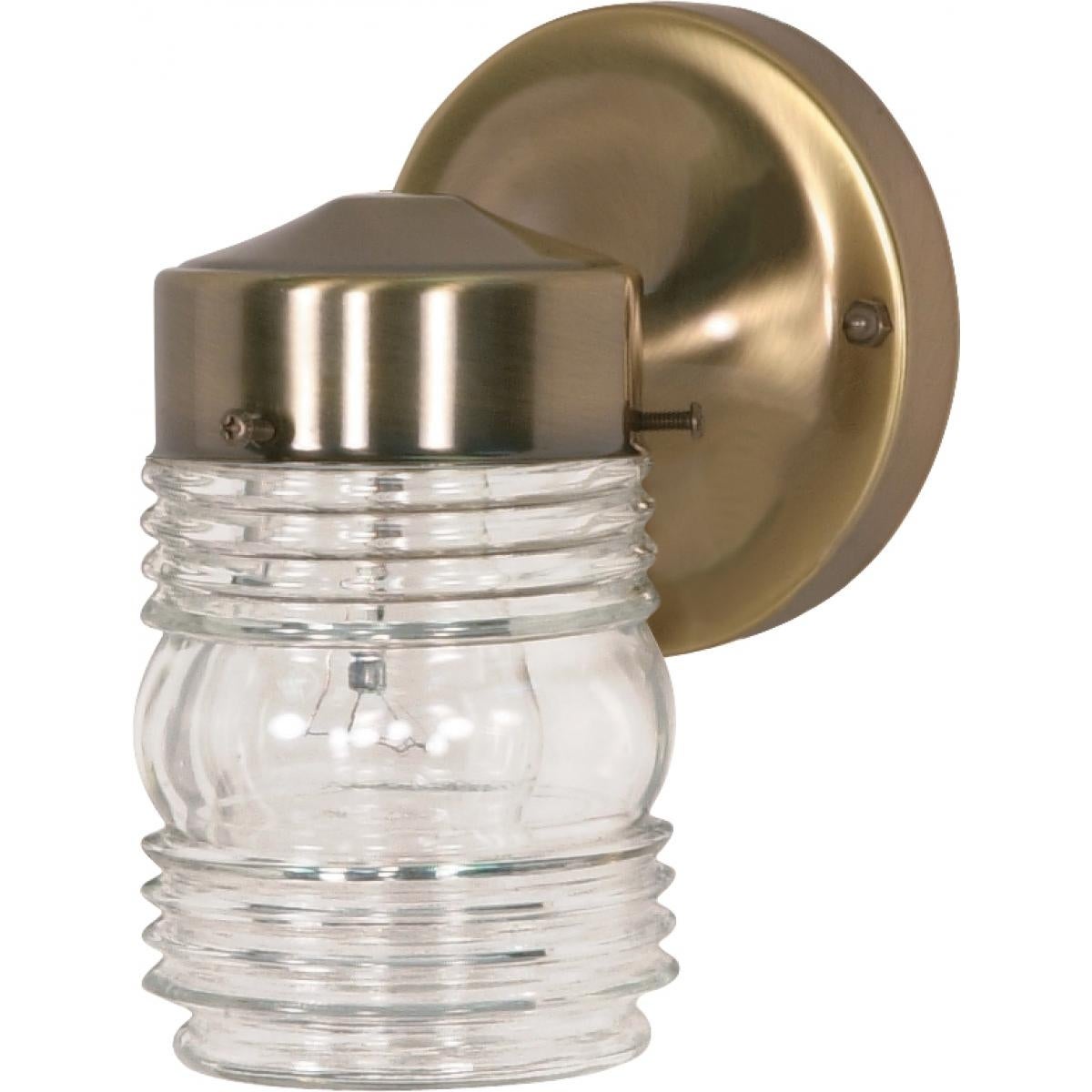 1-Light 6 In. Mason Jar Lantern Shopping - The Best Deals on Outdoor Wall Lanterns | 33548896 - Mycitystee