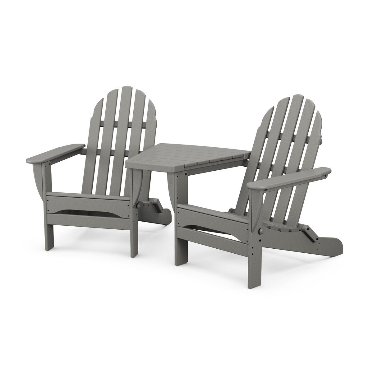 POLYWOOD Classic Folding Adirondacks W/ Connecting Table - Mycitystee