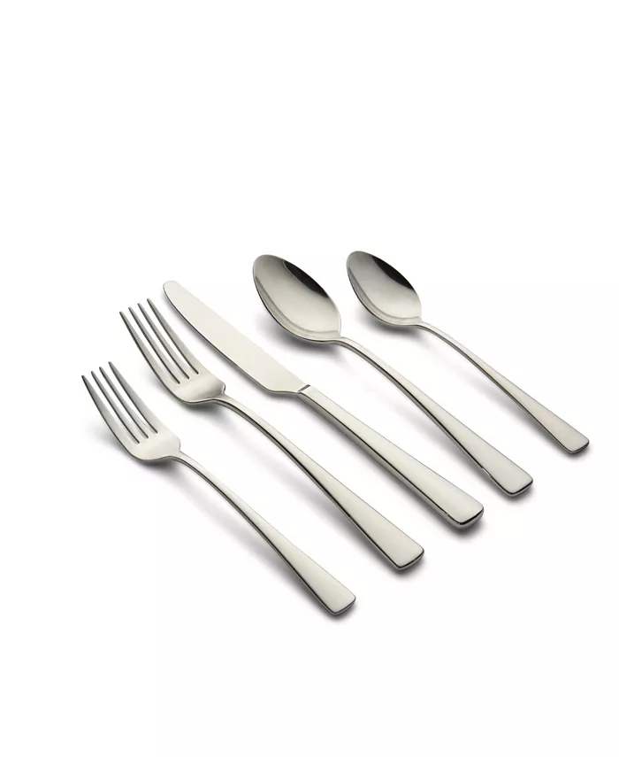 Cambridge Silversmiths Cerys Mirror 20 Piece 18 10 Stainless Steel Flatware Set， Service for 4 - Mycitystee