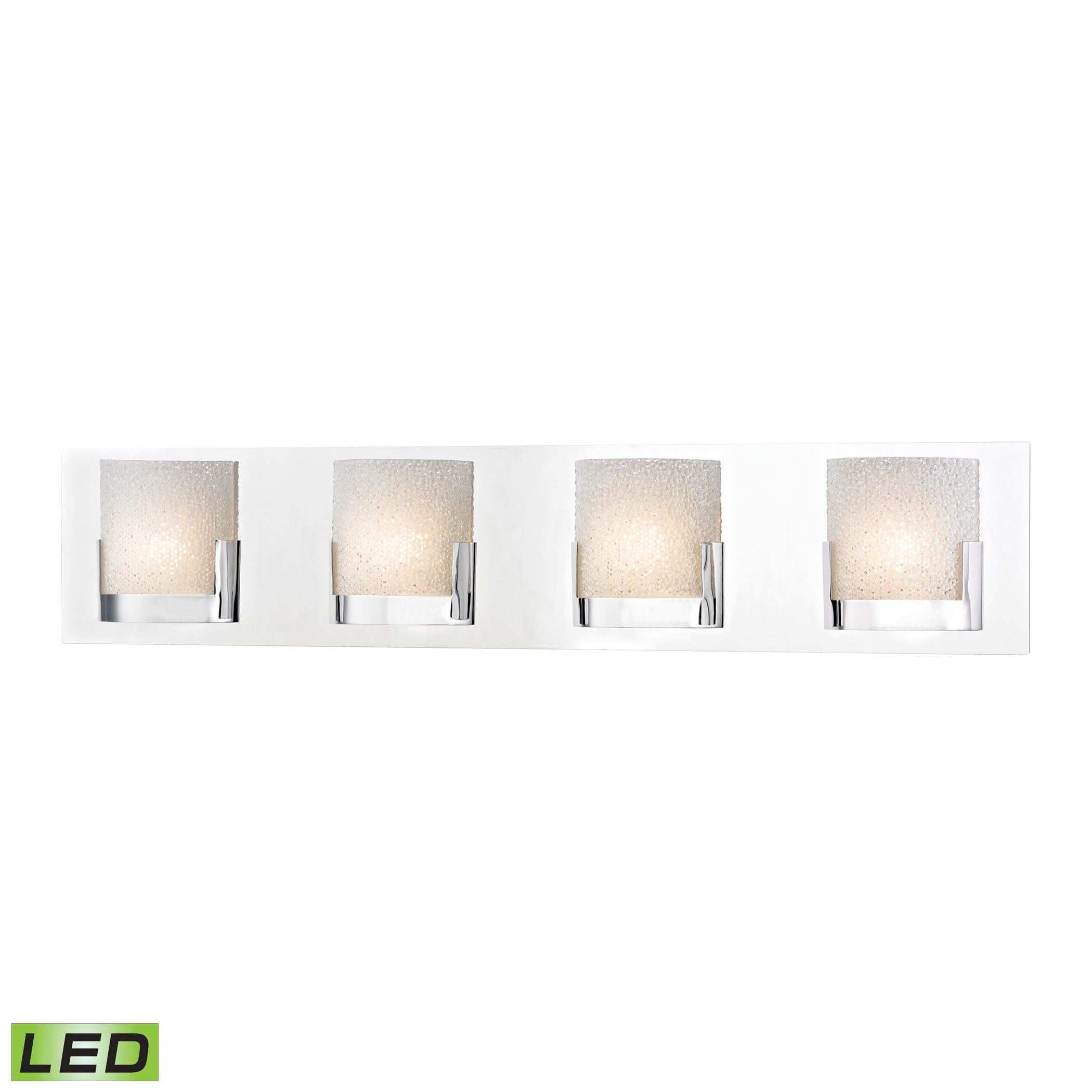 Alico Ophelia 4-light LED Vanity in Chrome and Clear Glass - Mycitystee