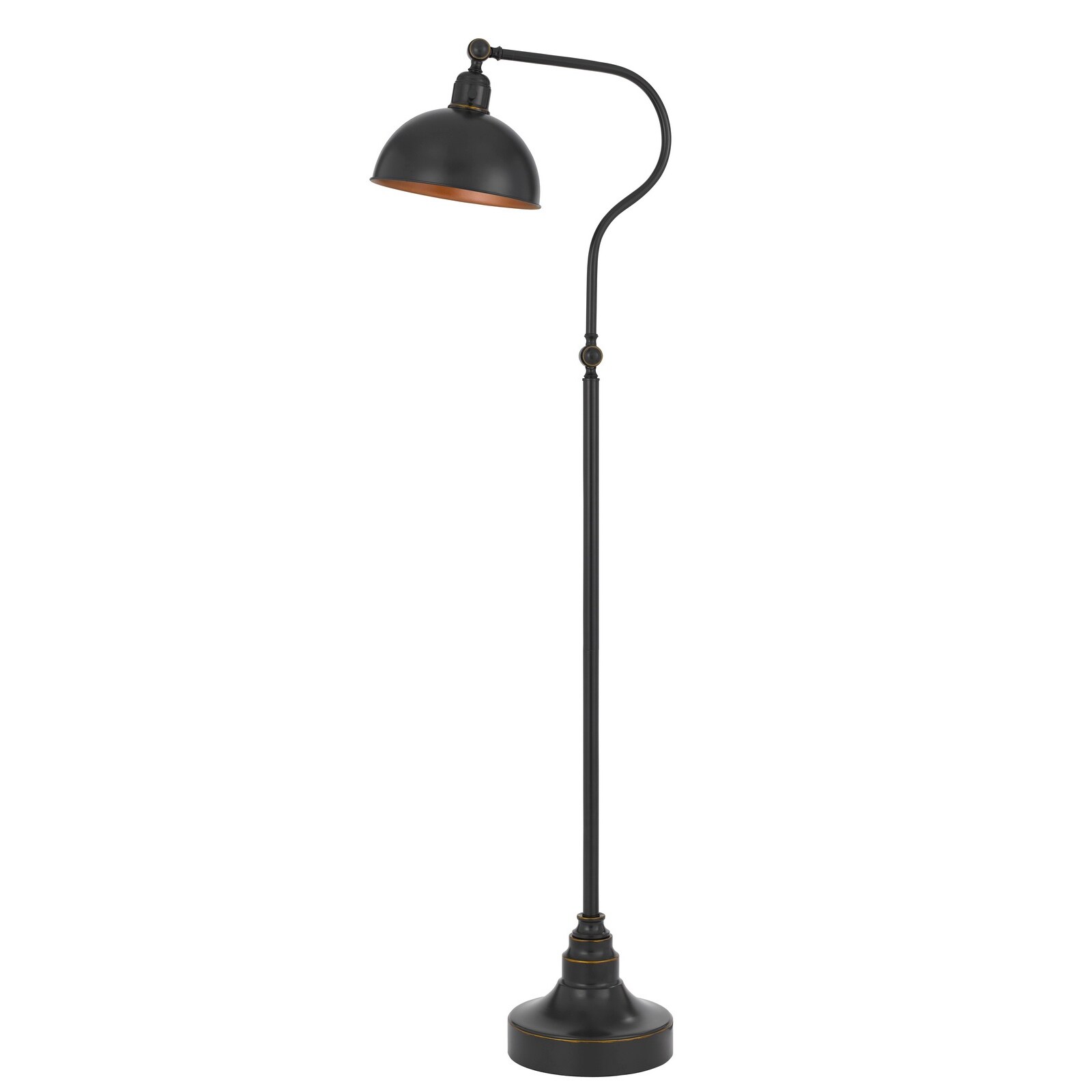 60 Inch Metal Curved Floor Lamp， Adjustable， Bronze Black - Mycitystee