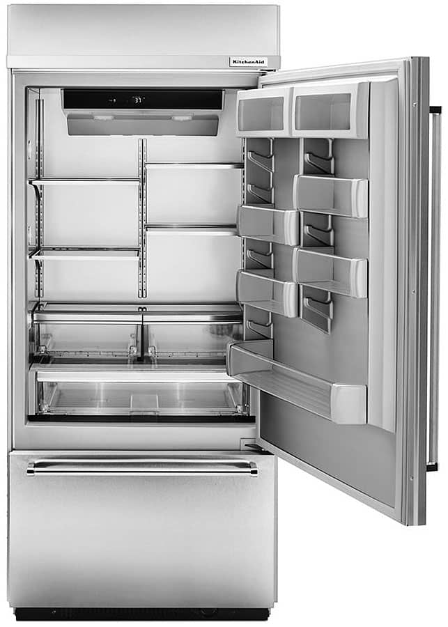 KitchenAid 20.9 Cu. Ft. Stainless Steel Built-In Bottom Freezer Refrigerator - Mycitystee